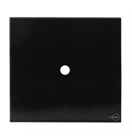 Placa furo 4x4 - Novara Glass Preto Brilhante